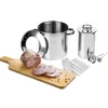 Set con mantello d'acqua - pressa per prosciutto 1,5 kg + pentola - 17 