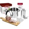 Set con mantello d'acqua - pressa per prosciutto 1,5 kg + pentola - 18 