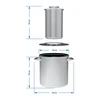 Set con mantello d'acqua - pressa per prosciutto 1,5 kg + pentola - 15 