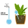 Sfere di irrigazione per piante, ambra trasparente, 400 ml, 2 pezzi - 4 