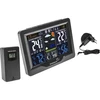 Stazione meteo RCC, DCF – elettronica, retroilluminata, senza fili, con sensore, nera - 3 