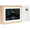 Stazione meteo (RCC,DCF) - elettronica, senza fili, retroilluminata, sensore, bianca - 2 
