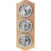 Stazione meteo retrò - legno naturale con quadranti argentati - 3 