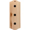 Stazione meteo retrò - legno naturale con quadranti argentati - 4 
