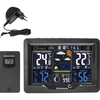 Stazione meteorologica RCC, DCF – elettronica, retroilluminata, wireless, sensore, nera - 2 