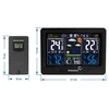 Stazione meteorologica RCC, DCF – elettronica, retroilluminata, wireless, sensore, nera - 12 