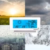 Stazione meteorologica RCC, DCF – elettronica, senza fili, con sensore retroilluminato, bianca - 17 