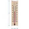 Termometro da camera in legno (-20 a +50°C), marrone chiaro, 15 cm - 5 