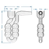 Tubo di fermentazione angolare per contenitori - infrangibile - 4 