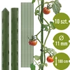 Tyczki ogrodowe Bioogród – stalowe powlekane, 1,8 m, fi 11 mm, 10 szt. - 2 tyczka ogrodowa, tyczka do roślin, podpora do roślin, podpora ogrodowa, podpory ogrodowe metalowe, podpora do roślin pnących, podpory do kwiatów pnących, metalowe podpory do kwiatów, tyczki metalowe powlekane, tyczka do roślin powlekana, tyczka stalowa prosta, akcesoria ogrodnicze, jak dbać o rośliny, polecane tyczki do roślin, tyczka zielona, tyczki stalowe powlekane