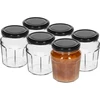 Vasetto Confettura 230ml con tappo nero fi63/4 - 6 pezzi - 2 