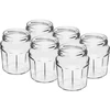 Vasetto Confettura 230ml con tappo nero fi63/4 - 6 pezzi - 4 