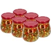Vasetto twist-off 500ml "Anfora Invertita" con coperchio bordeaux fi 82/6, 6 pezzi - 3 