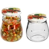 Vasetto twist-off 500ml "Anfora Invertita" con coperchio colorato fi 82/6, 6 pezzi - 6 
