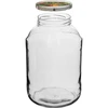 Vaso 4 L, coperchio colorato + forchetta o pinze - 3 