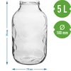 Vaso 5 L fi 100, senza coperchi, 6 pezzi - 9 