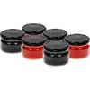 Vaso basso 200ml - con coperchio nero fi 82/6, 6 pezzi - 3 