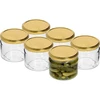 Vaso basso 330ml - con coperchio dorato fi 82/6, 6 pezzi - 3 