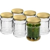 Vaso fisz scanalato 500ml - con coperchio dorato fi 82/6, 6 pezzi - 2 