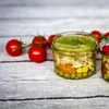 Vaso TO 235 ml con coperchio colorato fi82 - 6 pezzi - 17 