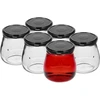 Vaso twist-off 500ml "Anfora Invertita" con coperchio nero fi 82/6, 6 pezzi - 2 