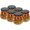 Vaso twist-off 500ml "Anfora Invertita" con coperchio nero fi 82/6, 6 pezzi - 4 
