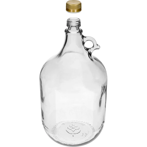 4 x Dama 5 L con tappo forato, gorgogliatore e tappo a vite - 3