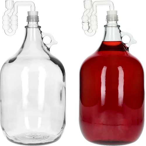 4 x Dama 5L con tappo e tubo di fermentazione e chiusura - 4