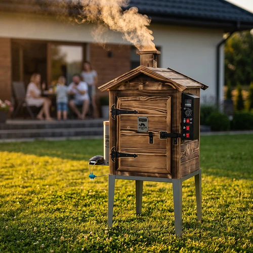 Affumicatoio 115 L dragON Wood 60E - in legno alimentato a legna, con modulo riscaldante elettrico e centralina - 12
