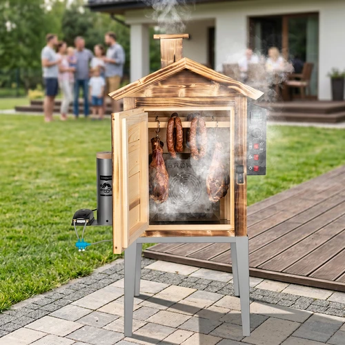 Affumicatoio 115 L dragON Wood 60E - in legno alimentato a legna, con modulo riscaldante elettrico e centralina - 13