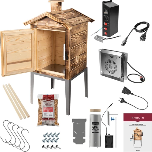 Affumicatoio 115 L dragON Wood 60E - in legno alimentato a legna, con modulo riscaldante elettrico e centralina - 2