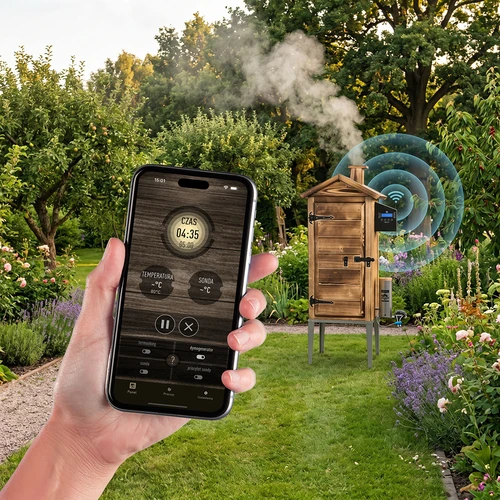 Affumicatoio con Wi‑Fi, 200 L - dragON WOOD 100IQ con modulo riscaldante elettrico e centralina, a legna - 6