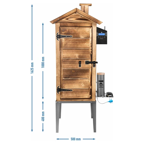 Affumicatoio con Wi‑Fi, 200 L - dragON WOOD 100IQ con modulo riscaldante elettrico e centralina, a legna - 4