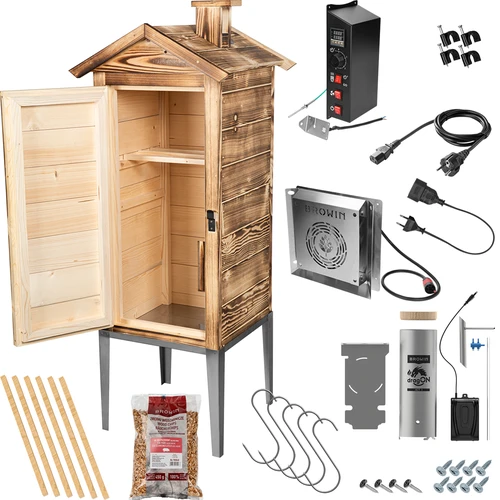 Affumicatoio da giardino 200 L dragON Wood 100E - a legna, modulo riscaldante elettrico e centralina di controllo - 2