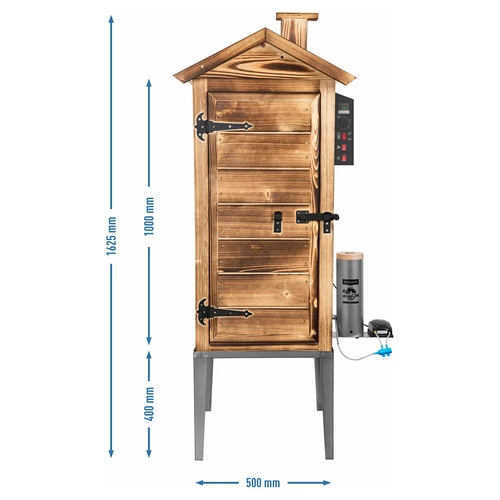 Affumicatoio da giardino 200 L dragON Wood 100E - a legna, modulo riscaldante elettrico e centralina di controllo - 4