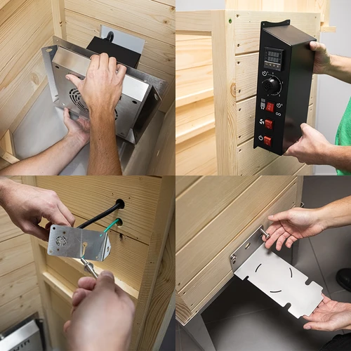 Affumicatoio da giardino in legno 200 L – dragON Wood 100E con modulo riscaldante elettrico e controller - 12