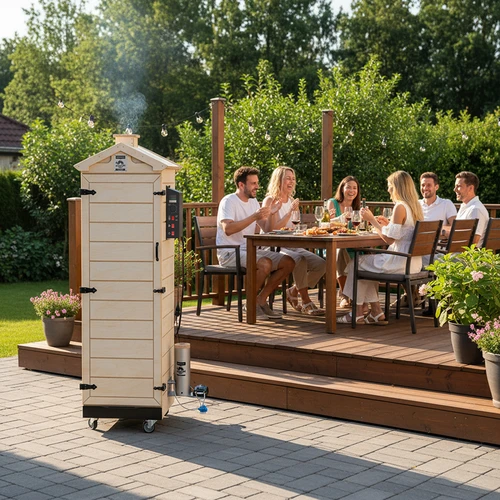 Affumicatoio dragON PLYWOOD NATURE – senza telaio, modulare, con controller digitale, 320L - 13