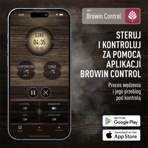 Affumicatoio dragON PLYWOOD NATURE – senza telaio, modulare, con controller Wi-Fi, 320 L - 11