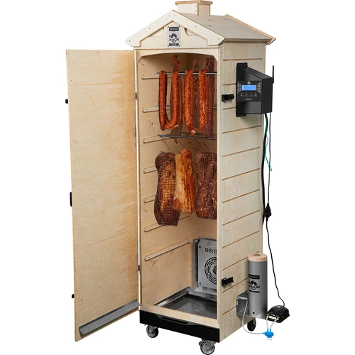 Affumicatoio dragON PLYWOOD NATURE – senza telaio, modulare, con controller Wi-Fi, 320 L - 4