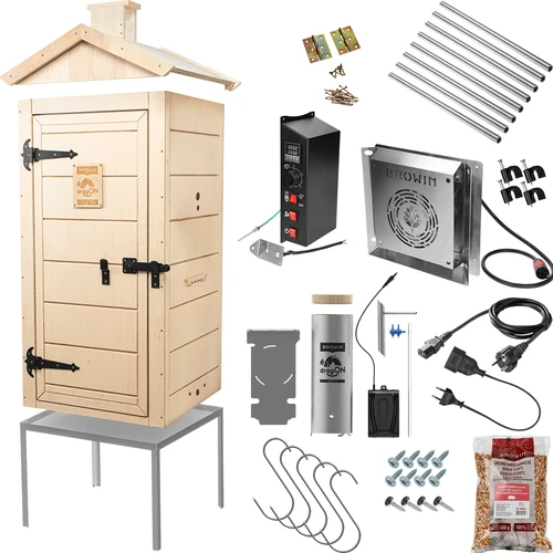 Affumicatoio elettrico dragON PLYWOOD NATURE 100E con modulo di riscaldamento elettrico e centralina di controllo - 2