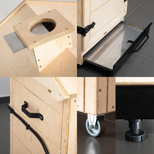 Affumicatoio senza telaio dragON PLYWOOD NATURE con controller digitale, 200 L - 6