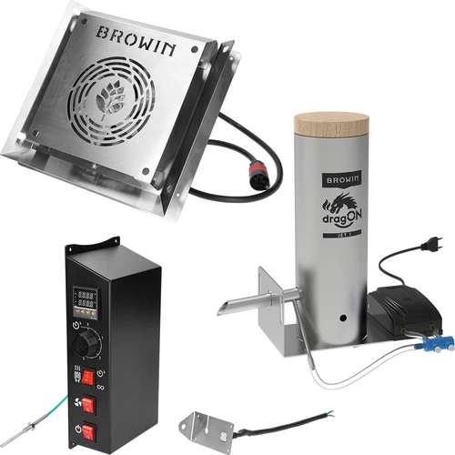 Affumicatoio senza telaio dragON PLYWOOD NATURE con controller digitale, 200L - 7