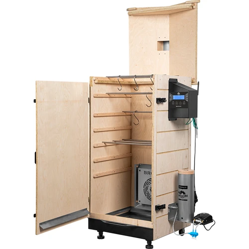 Affumicatoio senza telaio dragON PLYWOOD NATURE con controller Wi‑Fi, 200 L - 3