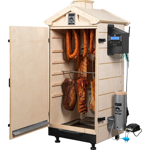 Affumicatoio senza telaio dragON PLYWOOD NATURE con controller Wi‑Fi, 200 L - 4