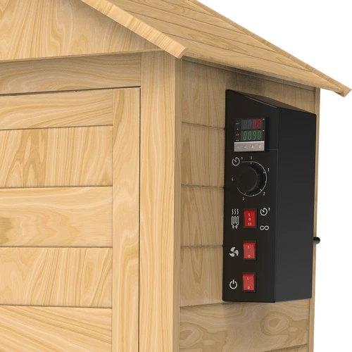 Affumicatore 200 L dragON Larch E21 - in larice, con modulo riscaldante elettrico e centralina di controllo - 9