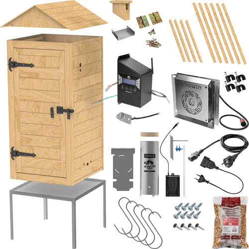 Affumicatore con Wi‑Fi, 200 L – dragON WOOD 100IQ con modulo riscaldante elettrico e centralina di controllo - 3