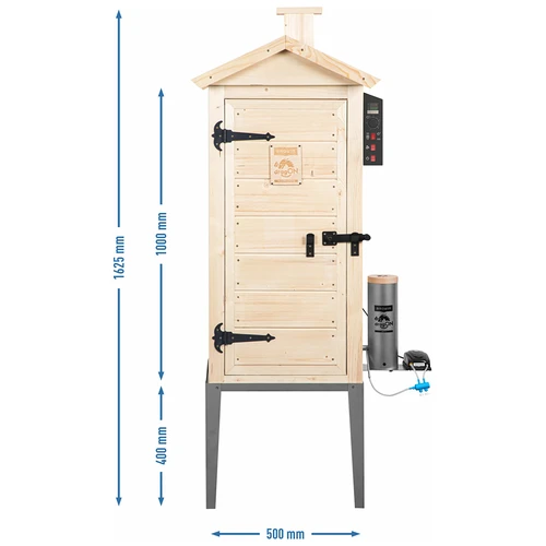 Affumicatore da giardino in legno 200 L – dragON Wood 100E con modulo riscaldante elettrico e controller - 13