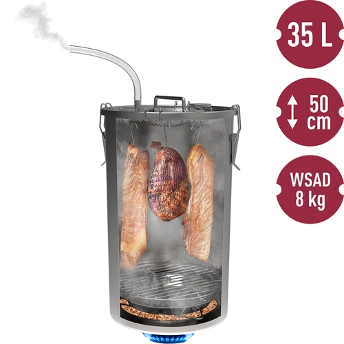 Affumicatore domestico in pentola, 35 L, per fornello a gas - 6