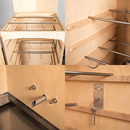 Affumicatore dragON PLYWOOD NATURE – senza telaio, modulare, con centralina digitale, 320 L - 5