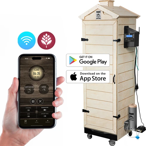 Affumicatore dragON PLYWOOD NATURE – senza telaio, modulare, con controller Wi‑Fi, 320L